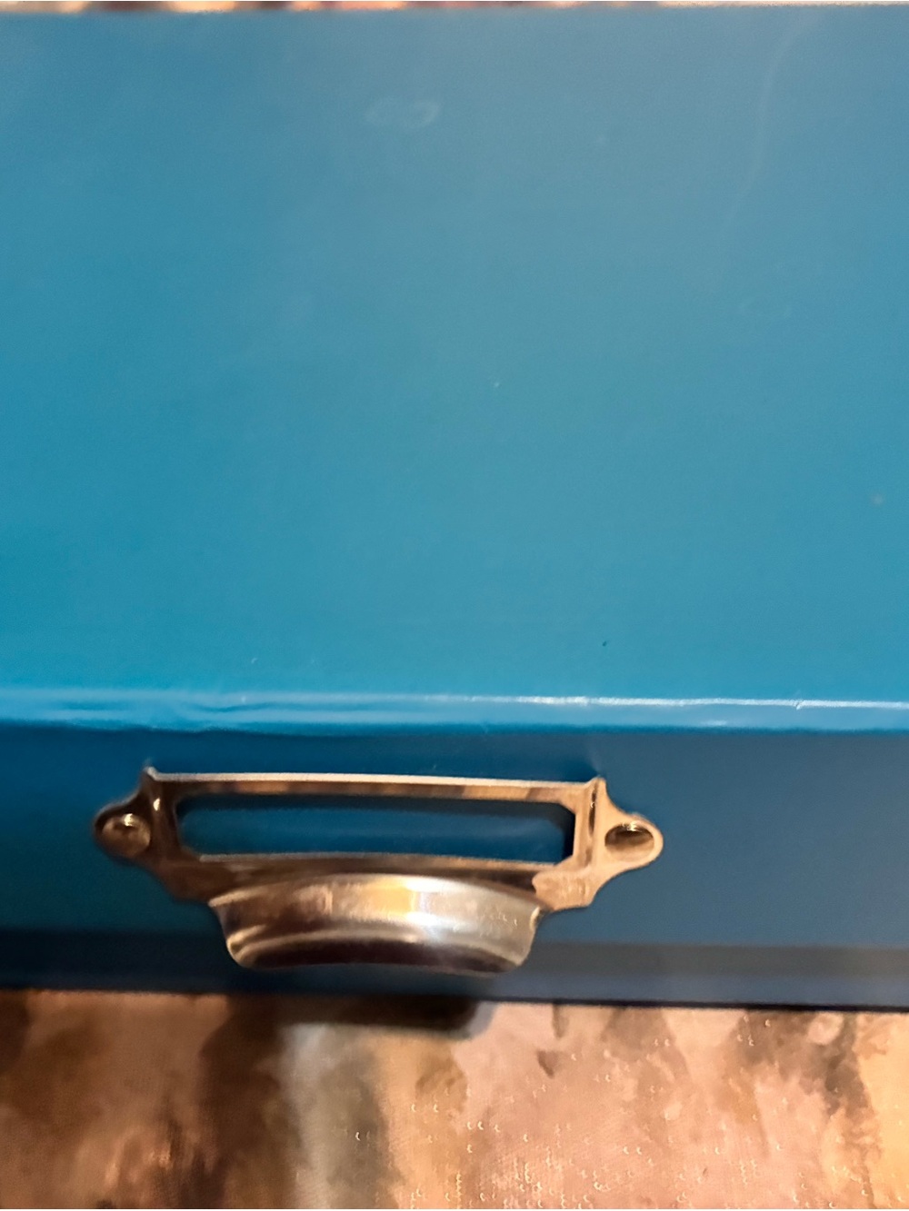 Blue Patterned Decorative Storage Box by - Picture 4 of 6